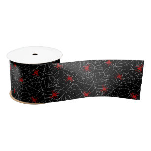 Lazo De Raso Crepúsculo Halloween Spider Web