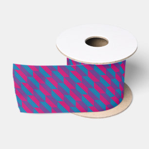 Lazo De Raso Cuadrilaterales Geométricos rosa, púrpura y azul