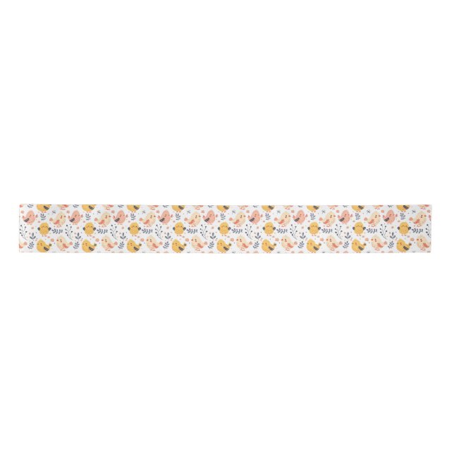 Lazo De Raso Cuadros de primavera y patrón floral (Anverso)