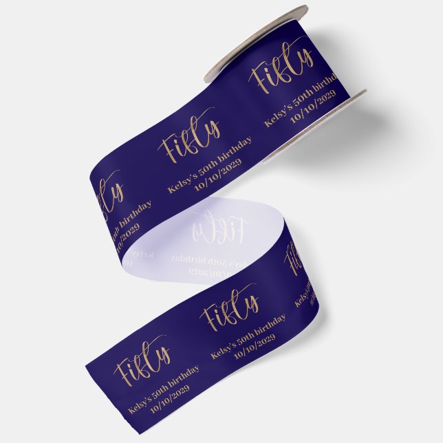Lazo De Raso Cumpleaños 50  (Reverso)