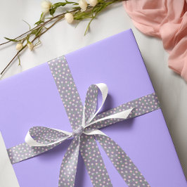 Lazo De Raso Cumpleaños Floral Púrpura