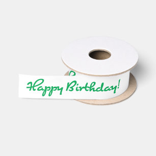 Lazo De Raso Cumpleaños! Guión Casual Verde Medio