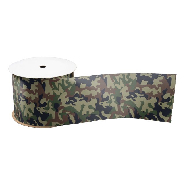 Lazo De Raso Curte Fun Camo - Woodland Green (Carrete)