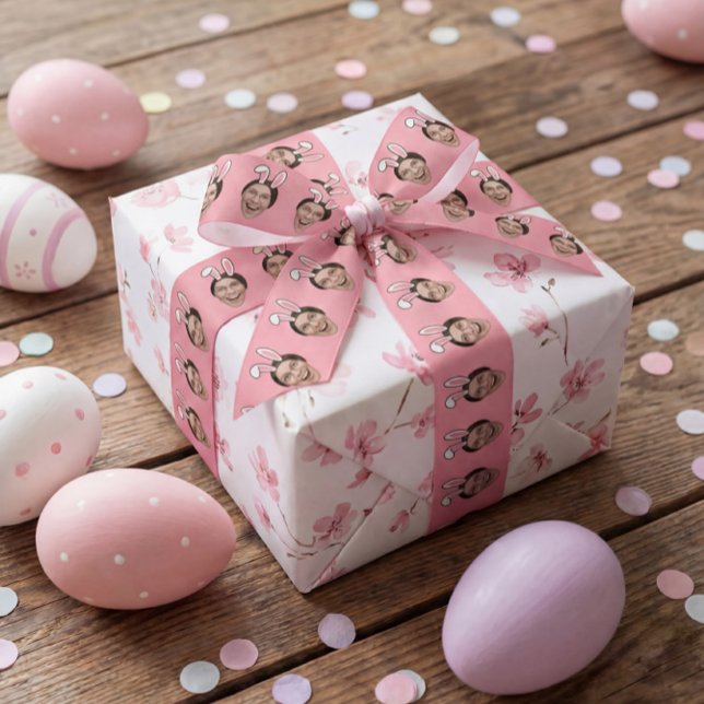 Lazo De Raso Custom Face Personalized Easter Bunny Ears Photo (Subido por el creador)