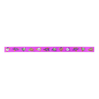 Lazo De Raso Cute and Spooky Ribbon - purple