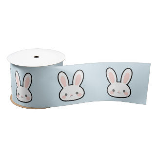 Lazo De Raso Cute Bunny Face Rabbit Pattern