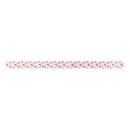 Lazo De Raso Cute Cherry Print Pattern Coquette Pink Fruit
