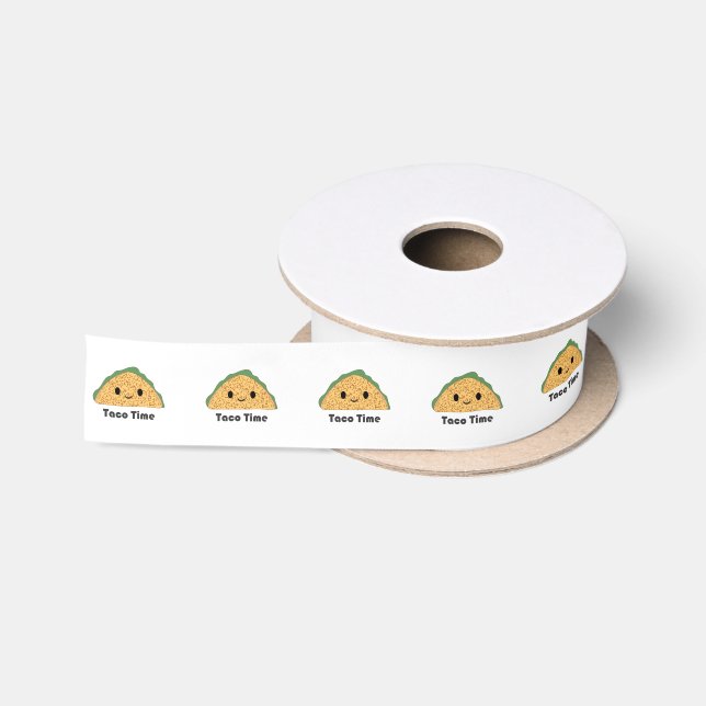 Lazo De Raso Cute Kawaii Taco Time Taco (Carrete)