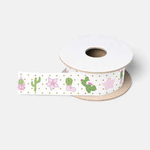 Lazo De Raso Cute Pink Cactus Baby Shower