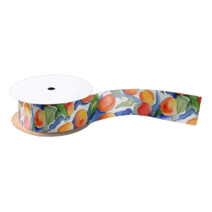 Lazo De Raso Cute Pretty Frutas Veraniegas Albaricoque Melocotó