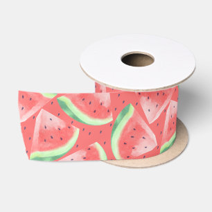 Lazo De Raso Cute Summer Kawaii Watercolor Watermelón