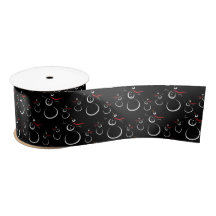 Cute Winter Snowman Pattern Black