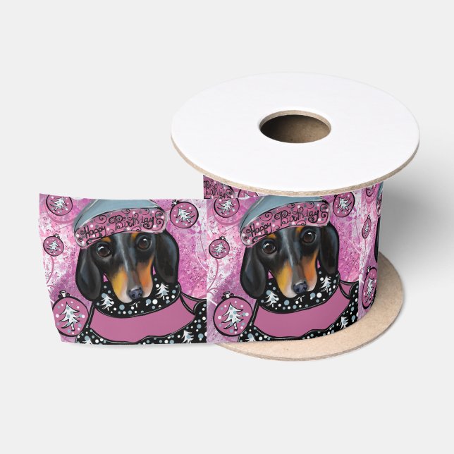 LAZO DE RASO DACHSHUND  (Carrete)