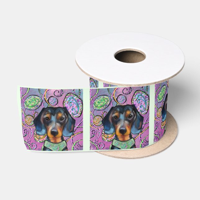 LAZO DE RASO DACHSHUND  (Carrete)