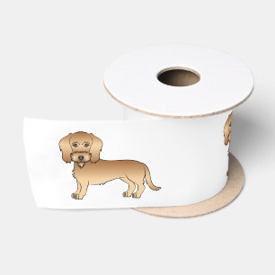 Lazo De Raso Dachshund de pelo duro de trigo, perro de dibujos