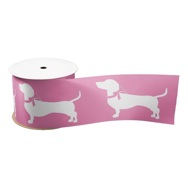 Lazo De Raso Dachshund Wiener Dog Puppy Satin Ribbon (Carrete)