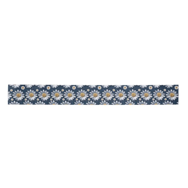 Lazo De Raso Daisies on Denim (Anverso)