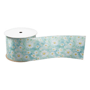 Lazo De Raso Daisies Satin Ribbon