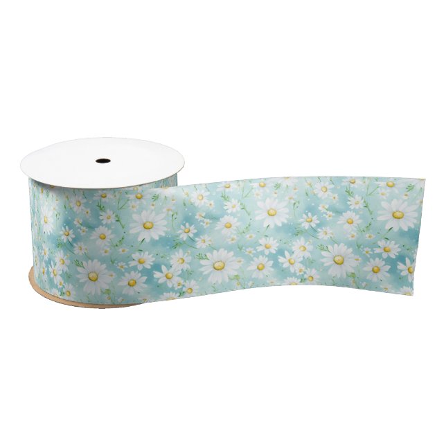 Lazo De Raso Daisies Satin Ribbon (Carrete)