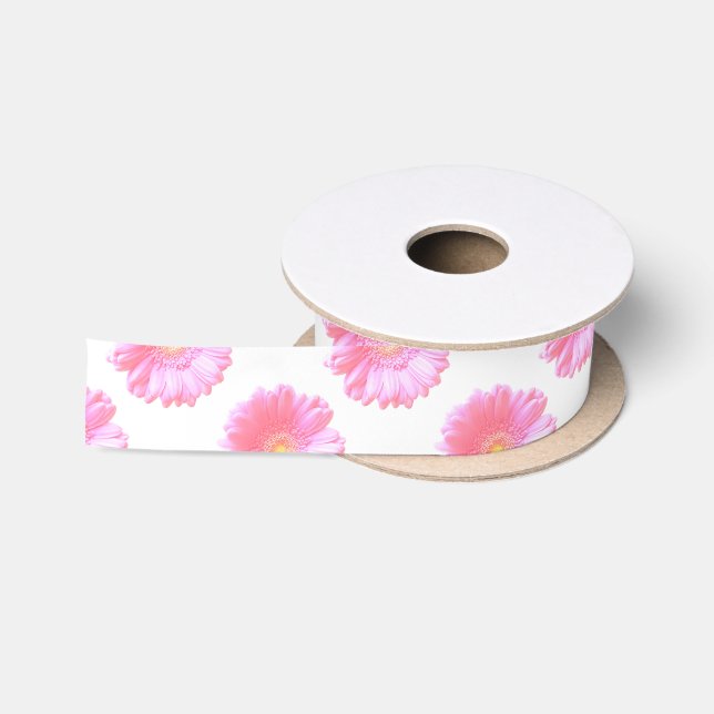 Lazo De Raso Daisy gerbera rosa claro (Carrete)
