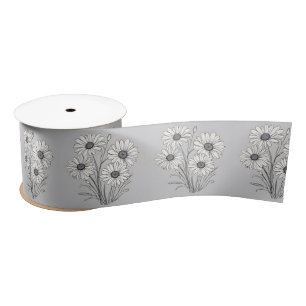 Lazo De Raso Daisy Sketch On Silver