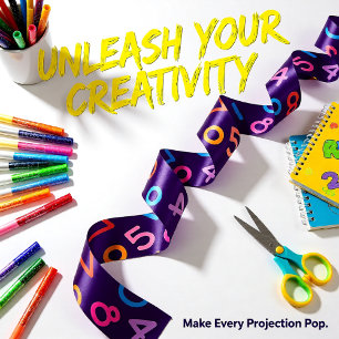 Lazo De Raso De vuelta a la escuela números morados