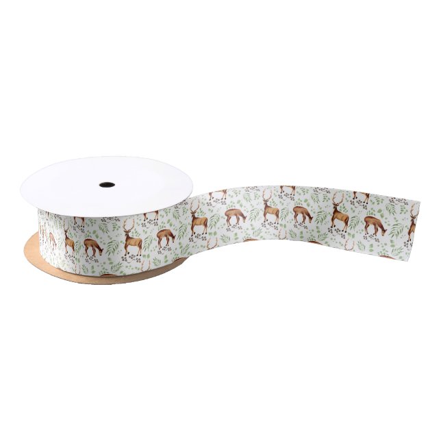 Lazo De Raso Deer Satin Ribbon in White (Carrete)