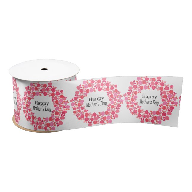 Lazo De Raso Día de la madre de Bouquet rosa (Carrete)