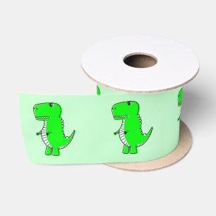 Lazo De Raso Dibujo de dinosaurio verde