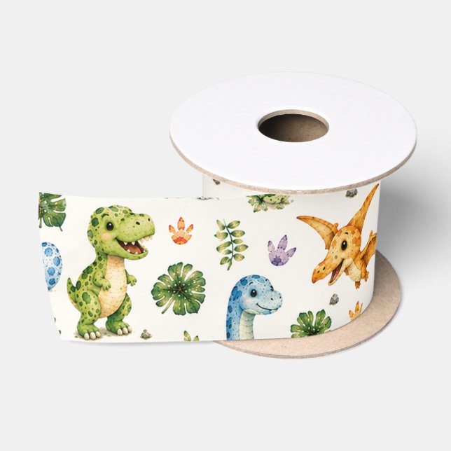 Lazo De Raso Dino-Mite Feliz Cumpleaños (Carrete)