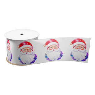 Lazo De Raso Diseño de acuarela Santa Claus