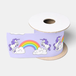 Lazo De Raso Diseño de arcoiris y Unicornios