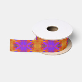 Lazo De Raso Diseño de arte gráfico abstracto naranja púrpura y