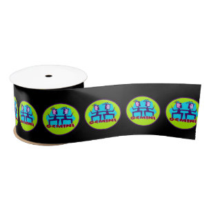 Lazo De Raso Diseño de Astrología Gemini Personalizado Zodiac