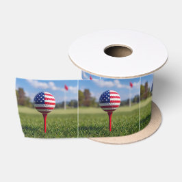 Lazo De Raso Diseño de bandera estadounidense en una pelota de