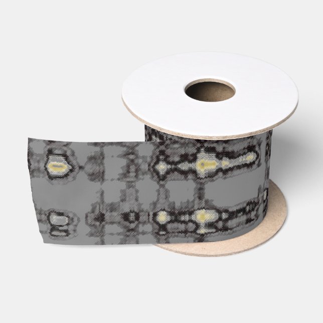 Lazo De Raso Diseño de Beige Gris de MVB Plaid (Carrete)