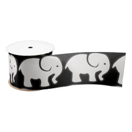 Lazo De Raso Diseño de elefantes blancos