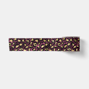 Lazo De Raso Diseño de la serie Borgoña y Oro Leopardo 1
