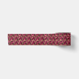 Lazo De Raso Diseño de la serie Leopardo Burgundy y Gold 10