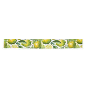 Lazo De Raso Diseño de patrón de acuarela de limones
