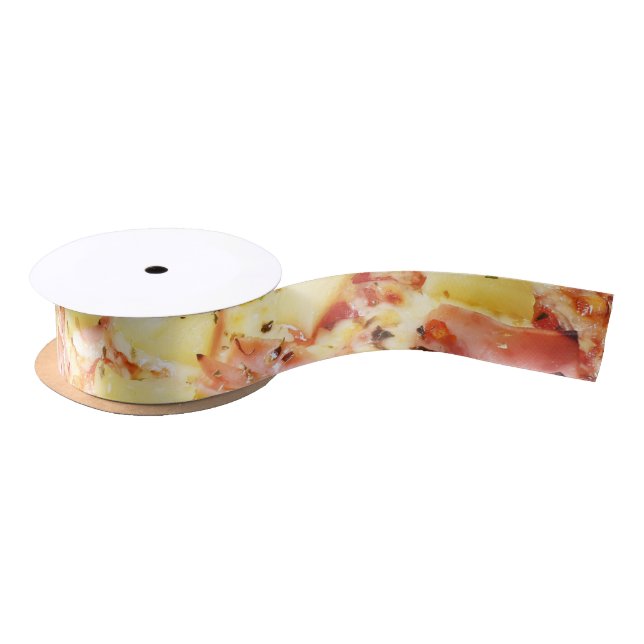 LAZO DE RASO DISEÑO DE PIZZA PARA PICNIC (Carrete)