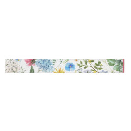 Lazo De Raso Diseño Floral Colorido de Estilo Vintage