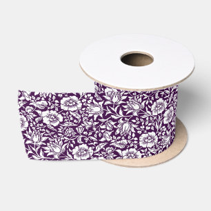 Lazo De Raso Diseño Floral Vintage de Malva de William Morris