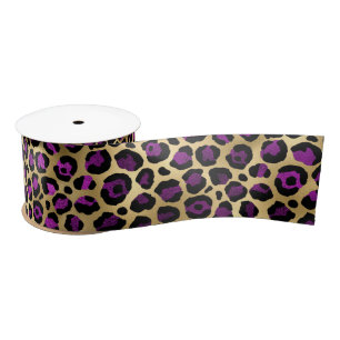 Lazo De Raso Diseño serie Purple and Gold Leopard 4