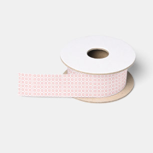 Lazo De Raso Divertido Patrón Rosa y Blanco Lindo