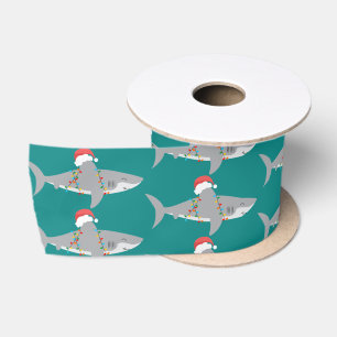 Lazo De Raso Divertidos Navidades de tiburones