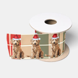 Lazo De Raso Dog Lover Goldendoodle Holiday Plaid Navidades
