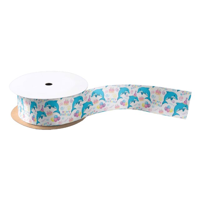 Lazo De Raso Dolphin Satin Ribbon in White (Carrete)