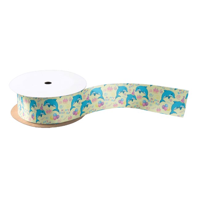 Lazo De Raso Dolphin Satin Ribbon in Yellow (Carrete)