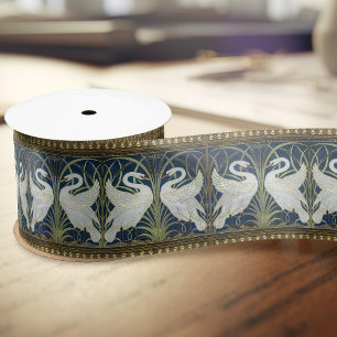 Lazo De Raso Dos cisnes decoración vintage Art Nouveau de Walte